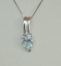 1,65 Carat Blautopas Designer Anhanger 925 Silber Collier Kette Top Design