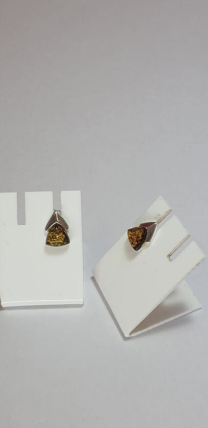 Edler Bernstein Ohrstecker Unisex 925 Silber Ohrschmuck Bernsten aus Litauen