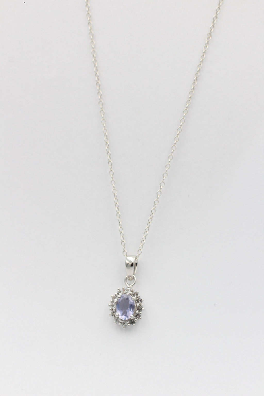 Edler 1,8 Carat Iolith weisstopas Anhanger 925 Silber Wassersaphir Luchssaphir Top