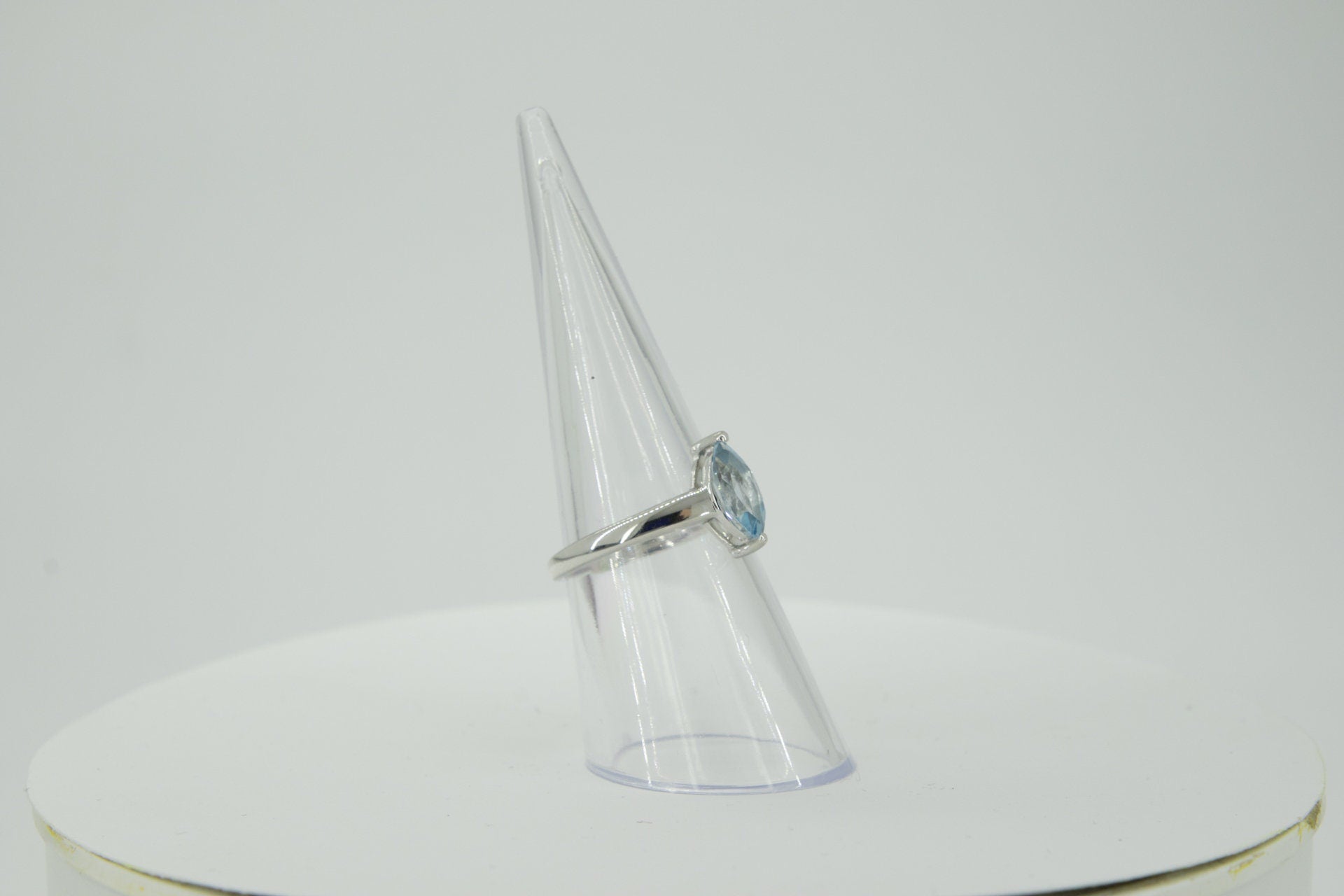 0,83 Carat Blautopas Ring 925 Silber himmelblauer Topas  Grasse 54 / 7 / 17,3