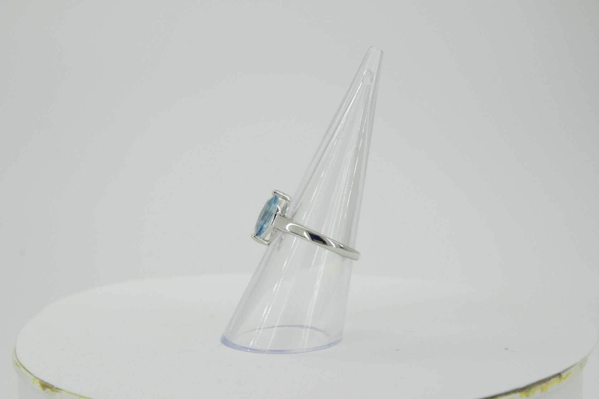 0,83 Carat Blautopas Ring 925 Silber himmelblauer Topas  Grasse 54 / 7 / 17,3