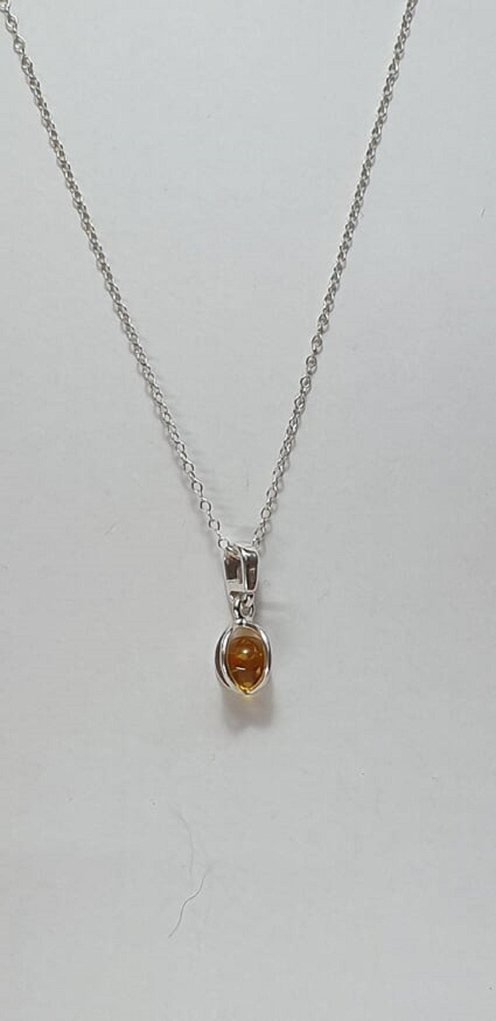 Edler Bernsteinanhanger 925 Collier Kette Bernstein aus Litauen Top Edel