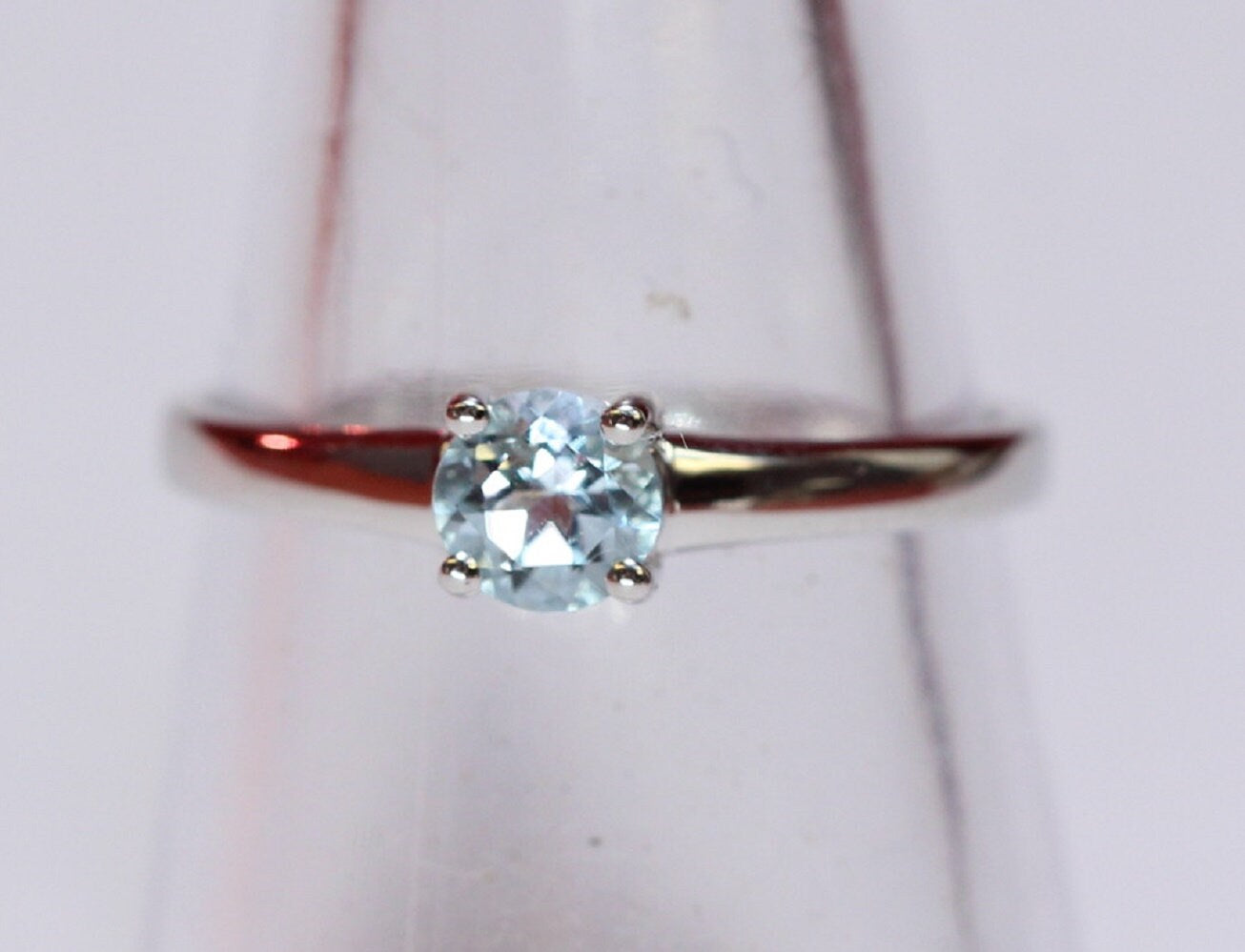 Edler 1,15 Carat Blautopas Ring 925 Silber Fingerring sky blue Grasse 7 / 15 / 45