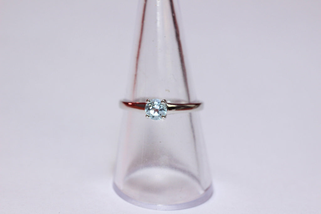 Edler 1,15 Carat Blautopas Ring 925 Silber Fingerring sky blue Grasse 7 / 15 / 45