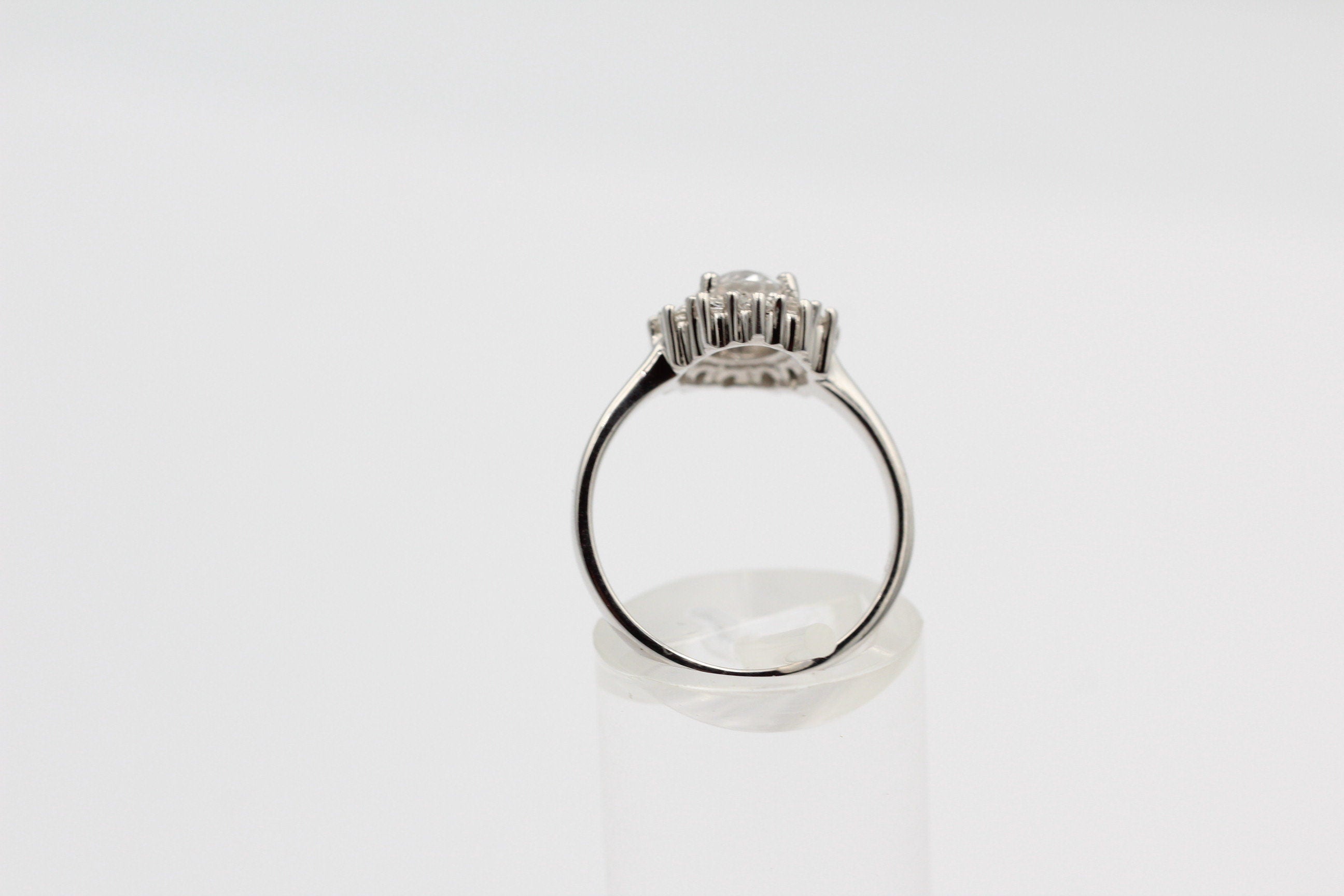 Edler 1,65 Carat Weißtopas Ring 925 Silber Topasring Fingerring 8 / 18 / 57