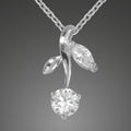 Blumen Anhanger 925 Sterling Silber mit Zirkonia Anhanger Blume Top Edel