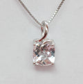 Edler 1,45 Carat weisstopas Anhanger 925 Silber weisser Topas Collier Kette