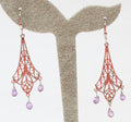 Edler 3,75 Carat Amethyst Brisur Ohrhanger 925 Silber violetter Edelstein Ohrschmuck