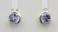 Edle 0,2 Carat fliederfarbene Tansanit Ohrstecker Afrika .5 mm 925 Sterling