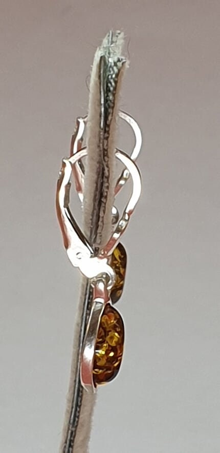 Edler Bernstein Ohrhanger 925 Silber echter Bernstein aus Litauen Top Edel