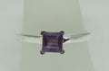 0,36 Carat Amethyst Ring 925 Silber Fingerring  Edelsteinring Grosse 8