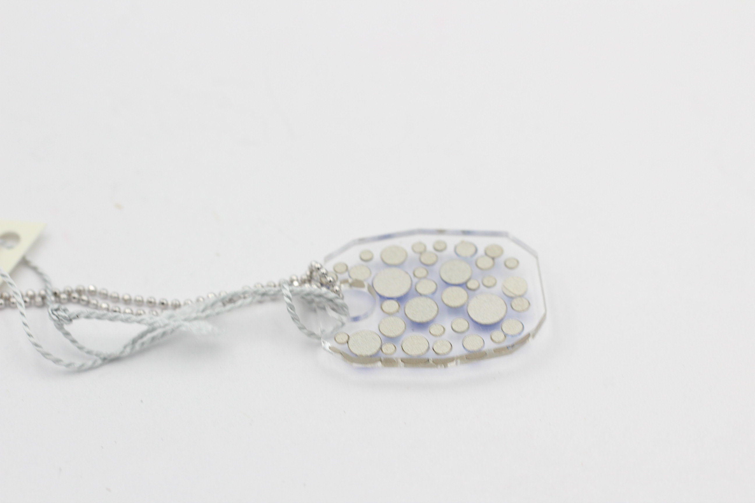 Collier Bubble mit Swarovski-Elements Saphire mit 925 Silber Kette