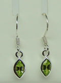 Edle 0,4 Carat maigraner Peridot Ohrhanger 925 Silber Ohrschmuck