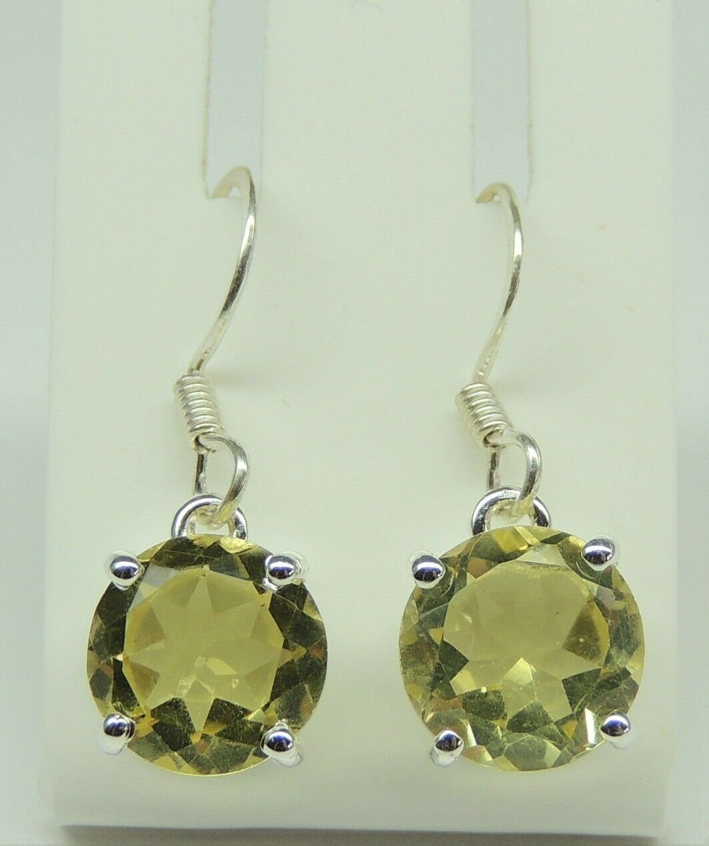 Edle 5,0 Carat Limonen Quarz Ohrhanger 925 Silber Lemonquarz Quarz Ohrstecker