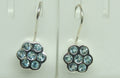 Edle 1,54 Carat Blautopas Ohrhanger, 925 Silber, Ohschmuck, 14 Edelsteine