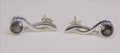 Edle 1,89 Carat Rauchquarz,Topas Ohrstecker, Ohrschmuck. 925b Sterling Silber