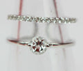 Edler 0,8 Carat Weiatopas Fingerring 925 Silber Doppelring Grosse 6 / 7/ 8 / 9
