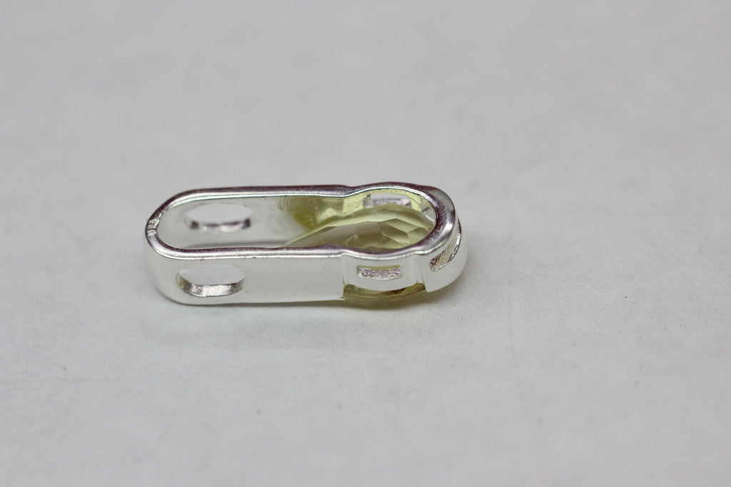 Edler 2,9 Carat Limonentopas Anhanger 925 Silber  Lemonquarz topas