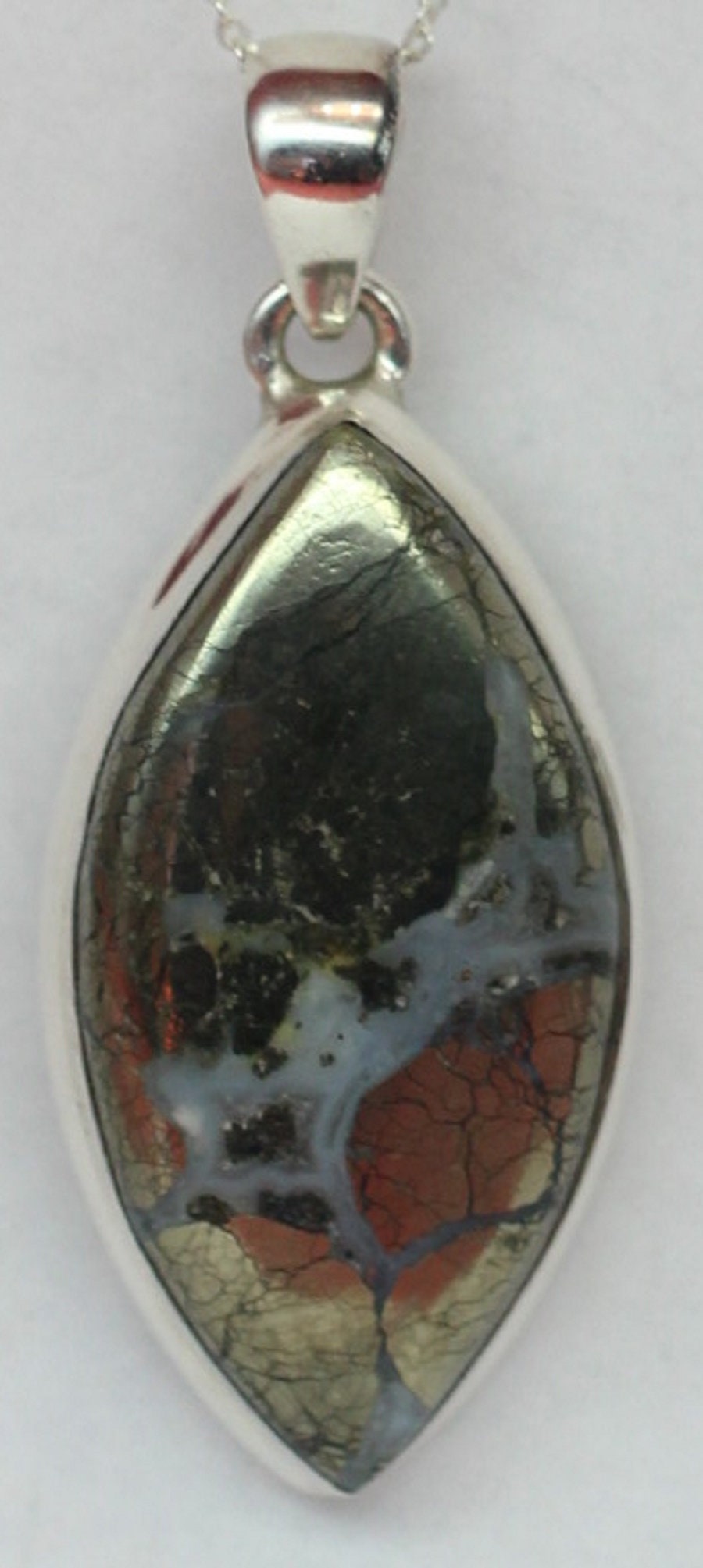 Achat mit Pyrite Anhänger 925 Silber  wundervolles Mineral   Unitkat