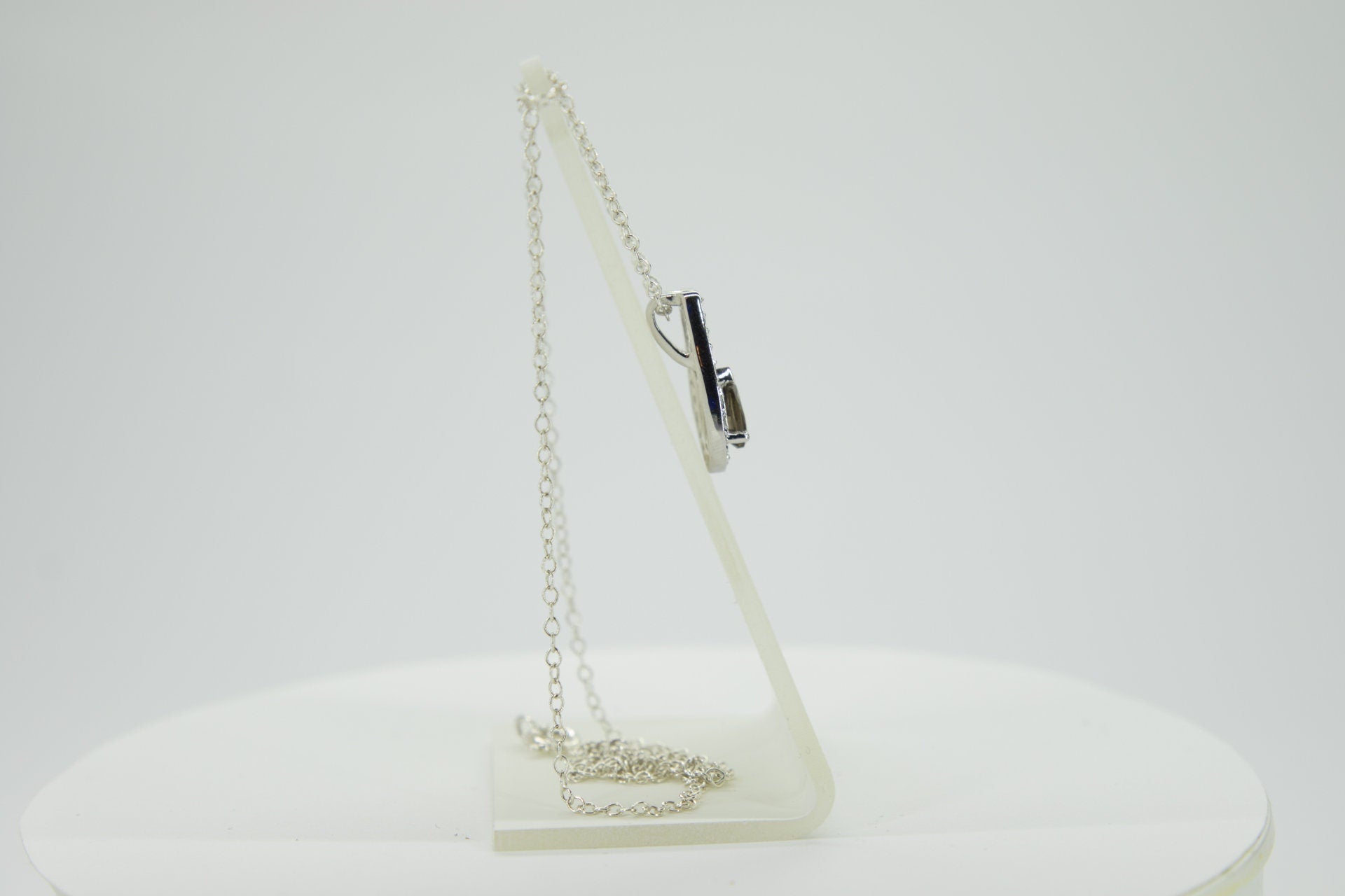 Edle 0,65 Carat Rauchquarz Anhänger 925 Silber weisstopas 925 Silber Topas