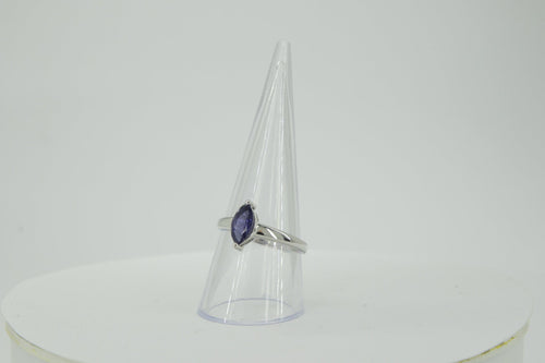0,83 Carat Iolith Ring 925 Silber Wassersaphir Luchssaphir  Grasse 54 / 7 / 17,3