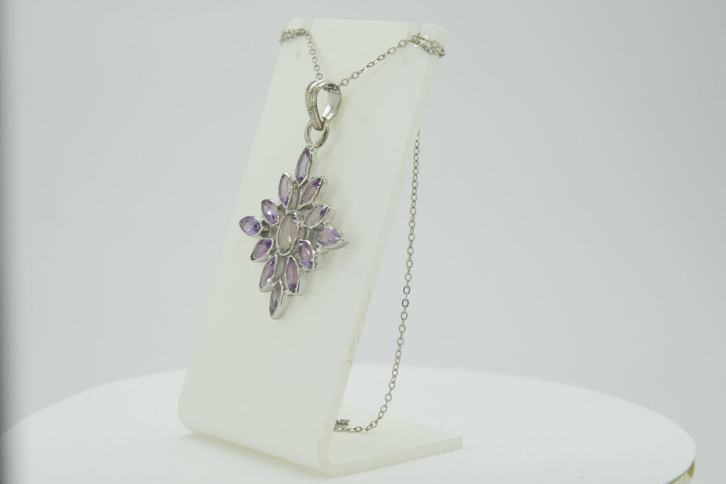 3,7 Carat edler Amethyst Anhanger 925 Silber  Amethyst Anhanger