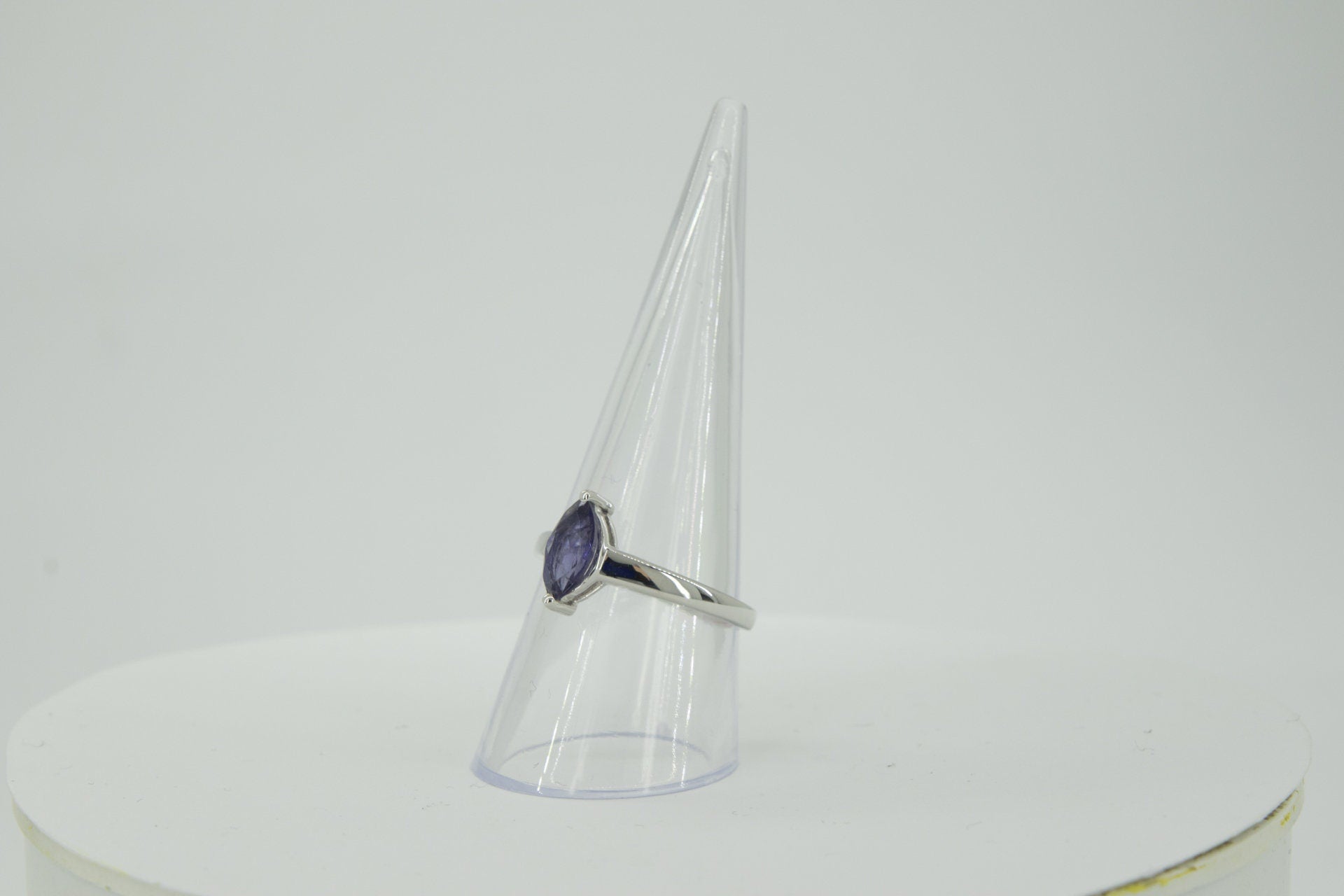 0,83 Carat Iolith Ring 925 Silber Wassersaphir Luchssaphir  Grasse 54 / 7 / 17,3