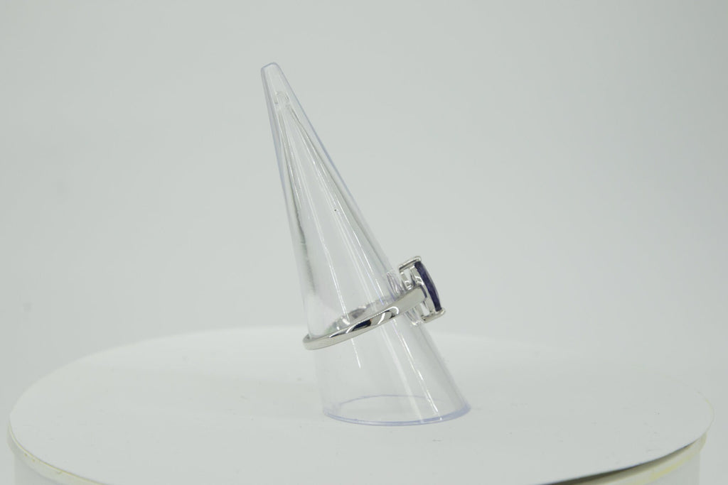 0,83 Carat Iolith Ring 925 Silber Wassersaphir Luchssaphir  Grasse 54 / 7 / 17,3