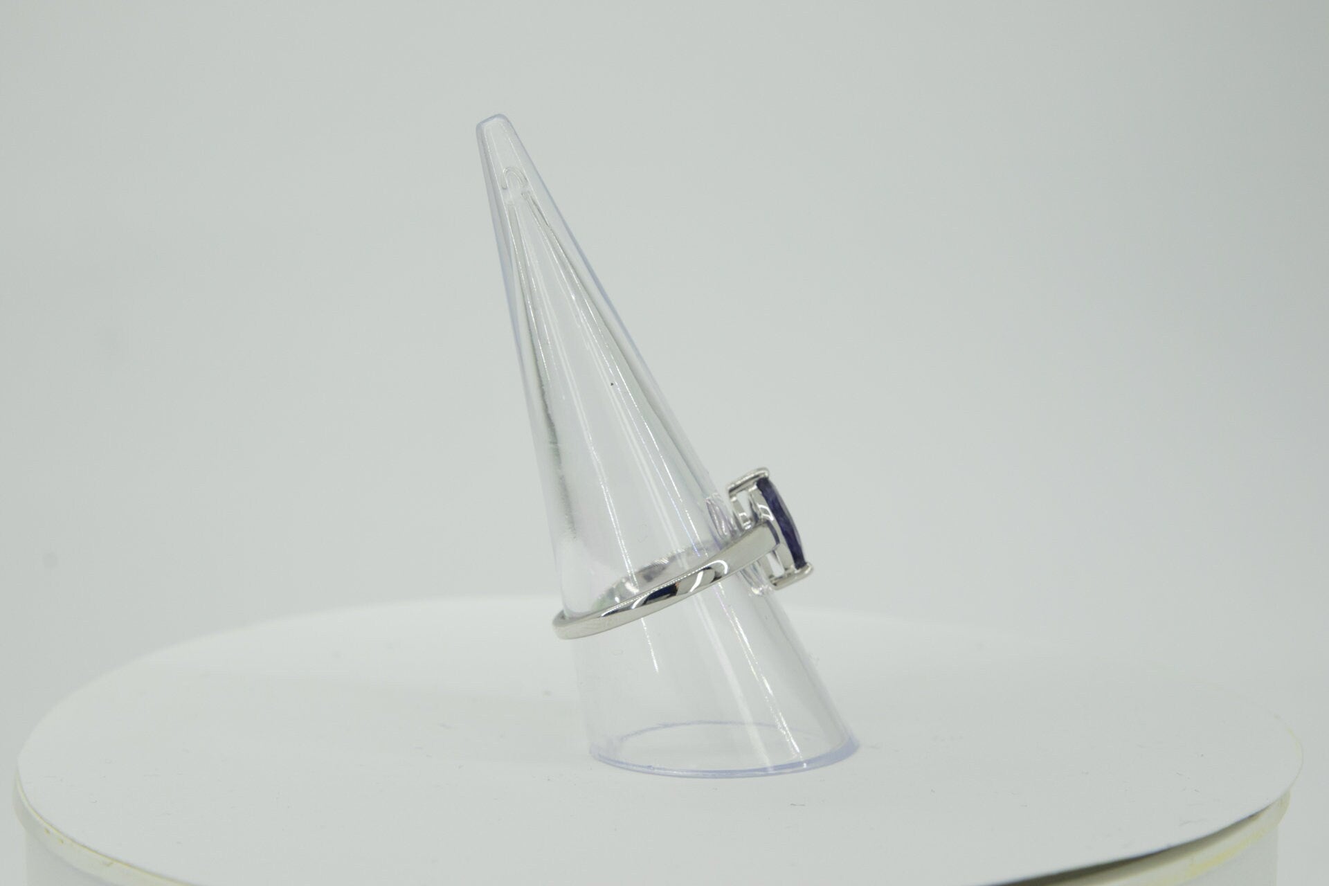 0,83 Carat Iolith Ring 925 Silber Wassersaphir Luchssaphir  Grasse 54 / 7 / 17,3