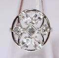 Design pur 3,9 Carat weisstopas  Ring 925 Silber Grasse 58 / 8/ 18,5 weisser Topas