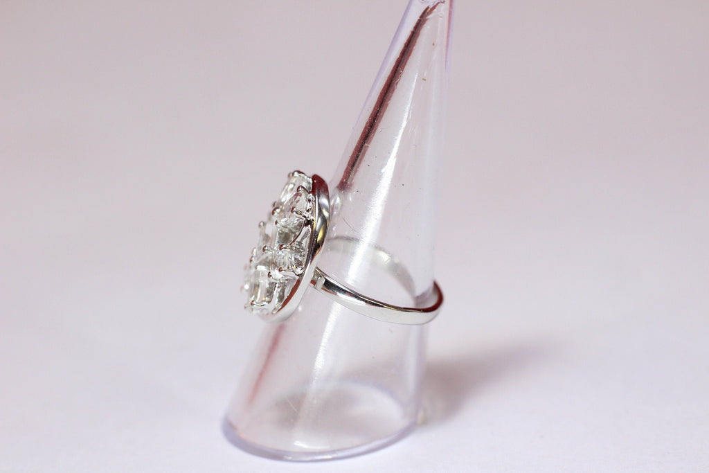 Design pur 3,9 Carat weisstopas  Ring 925 Silber Grasse 58 / 8/ 18,5 weisser Topas