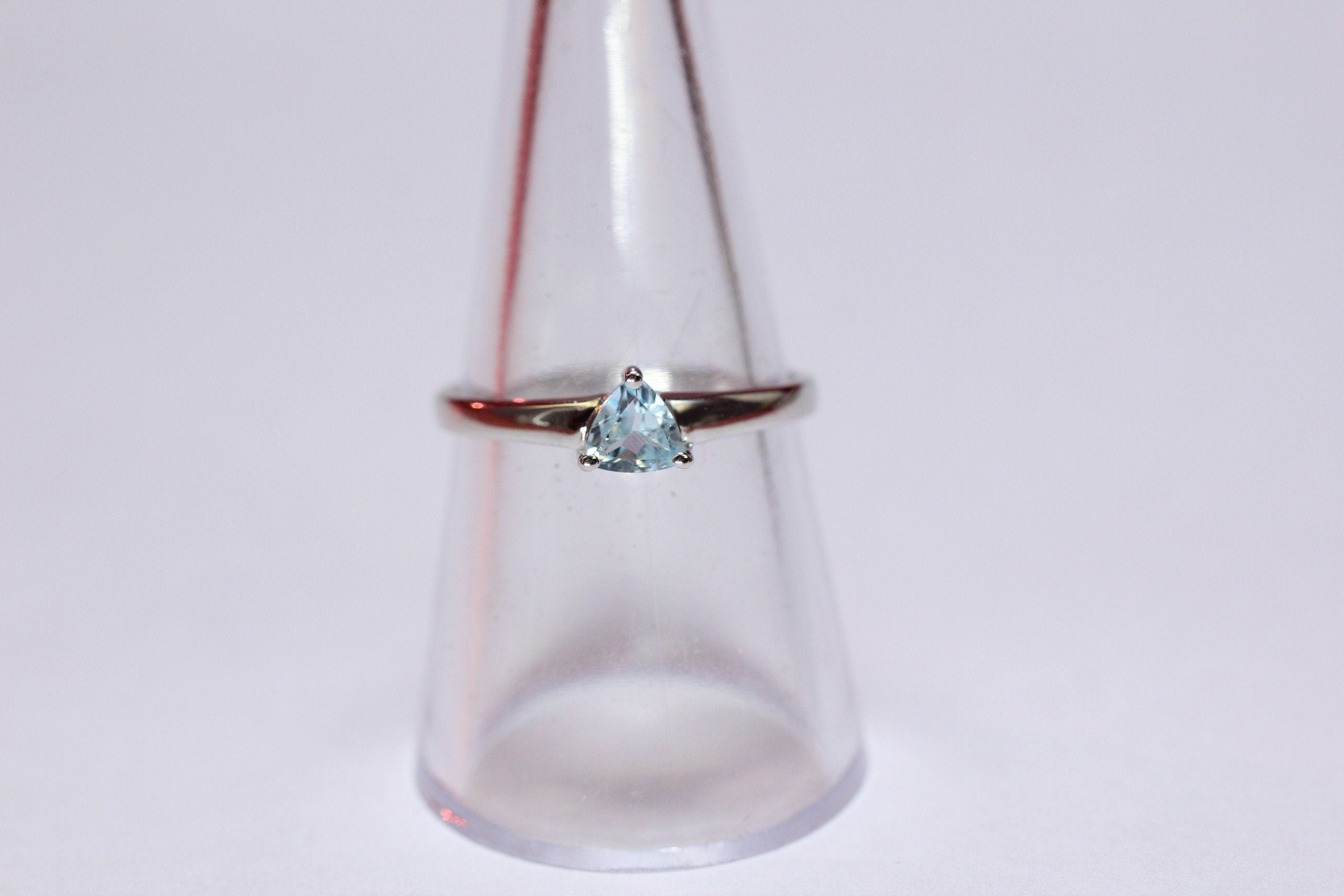 Edler 1,15 Carat Blautopas Ring 925 Silber Fingerring sky blue Grasse 8 / 18/ 57