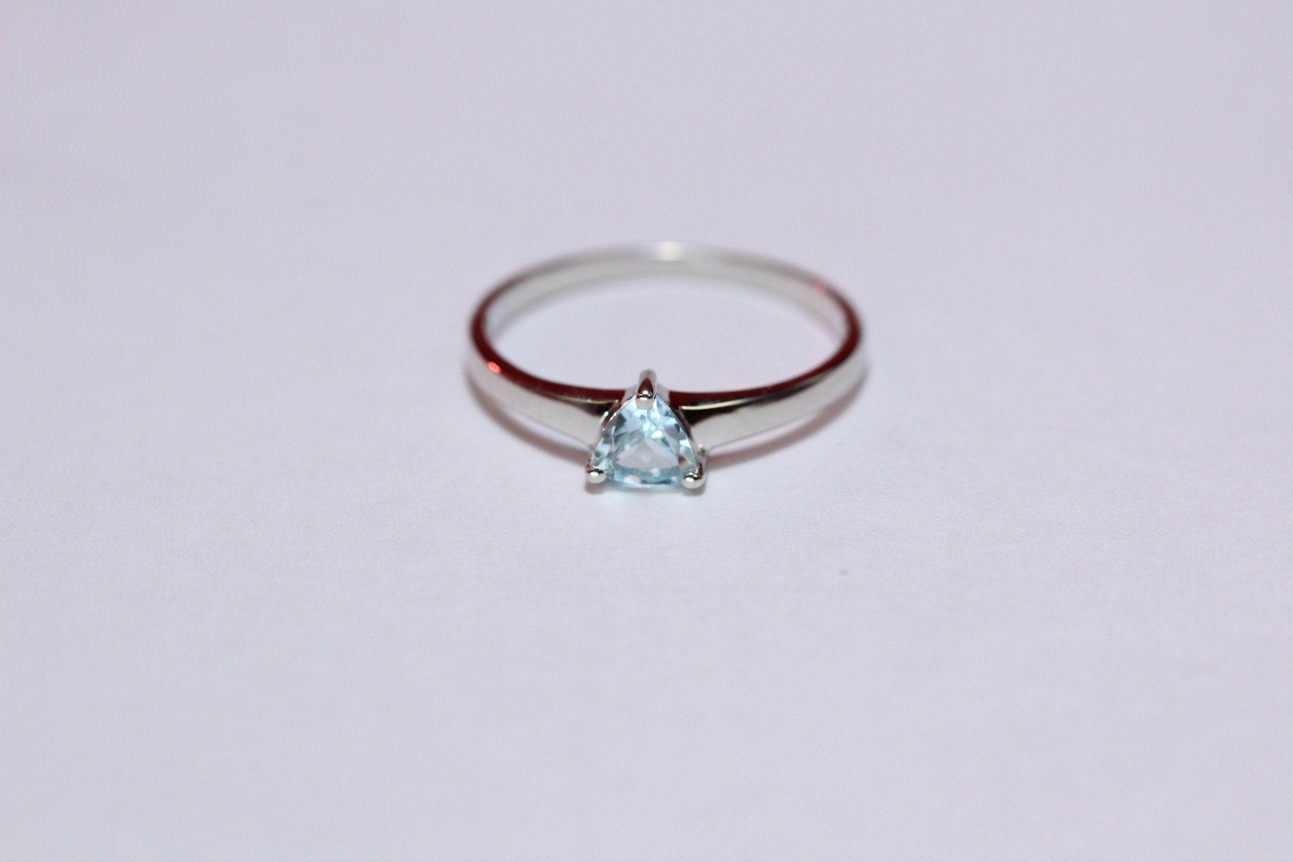 Edler 1,15 Carat Blautopas Ring 925 Silber Fingerring sky blue Grasse 8 / 18/ 57