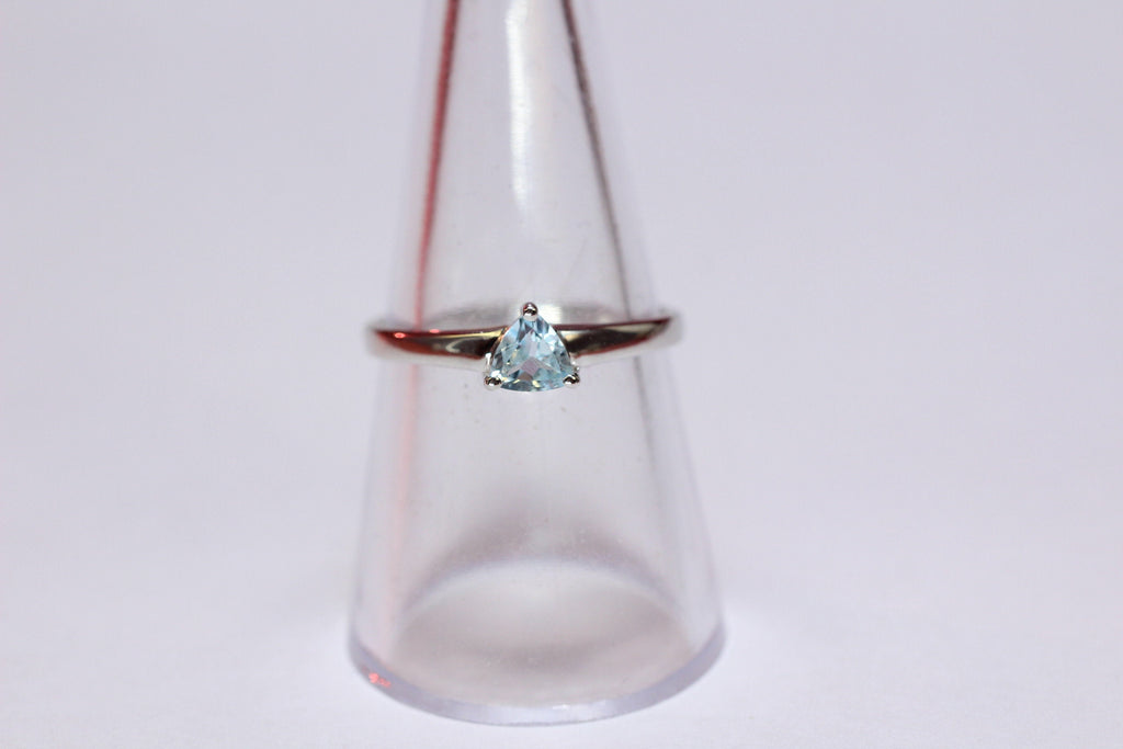 Edler 1,15 Carat Blautopas Ring 925 Silber Fingerring sky blue Grasse 8 / 18/ 57