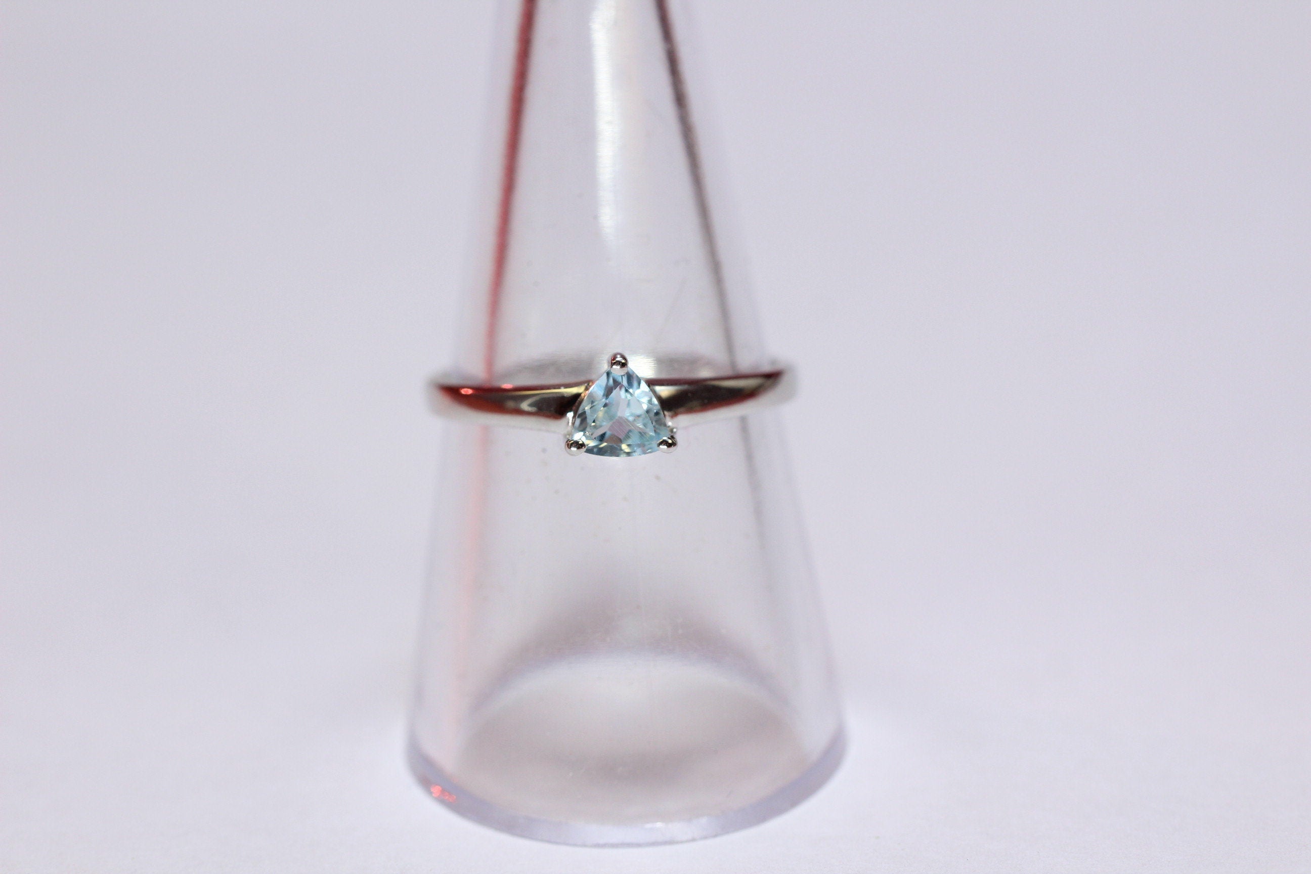 Edler 1,15 Carat Blautopas Ring 925 Silber Fingerring sky blue Grasse 8 / 18/ 57