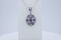 Design pur 3,9 Carat Iolith Anhanger 925 Silber Edel Wassersaphir
