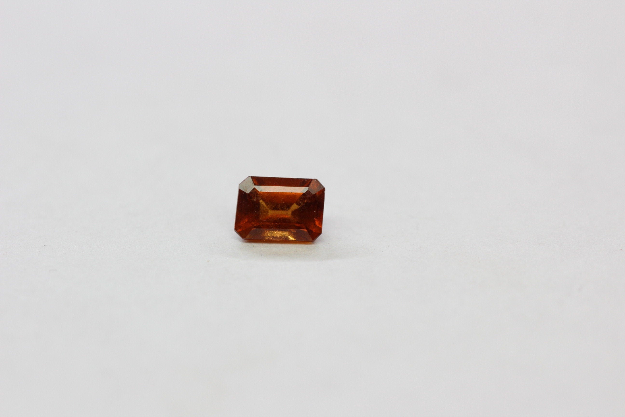 1,17 Carat orange Hessonit Granat Edelsteinn Oktagonschliff Sammlerstein VS Qualitat