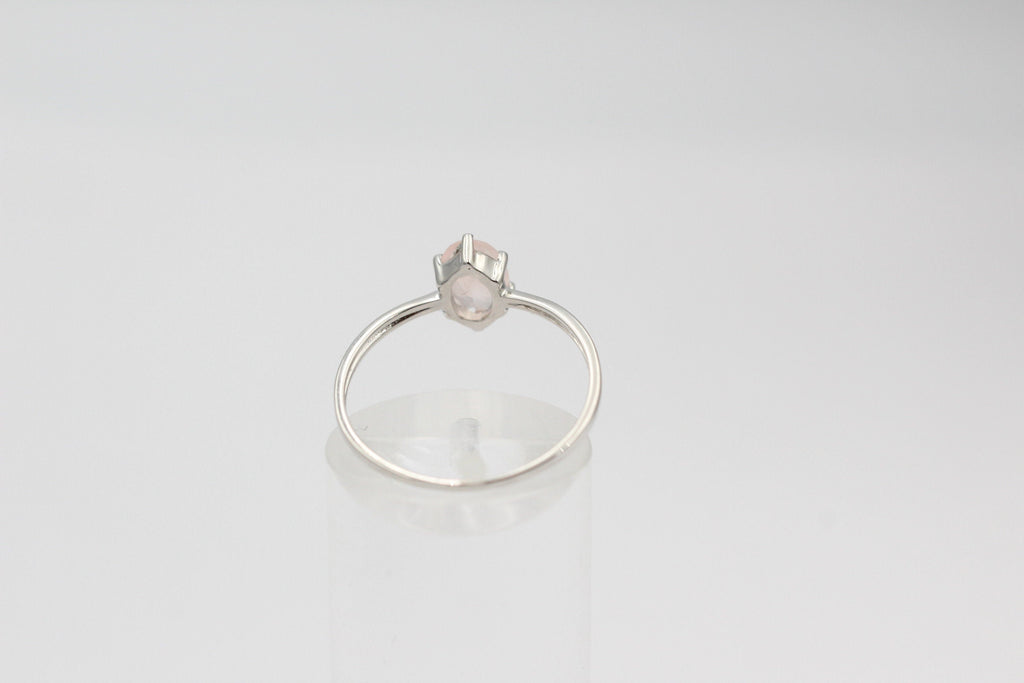 Edler 0,88 Carat Rosenquarz Ring 925 Silber t Ring  Gr. 6 / 16,5 / 51 Edelstein