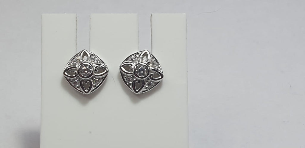 Edle Zirkonia Ohrstecker 925 Silber Ohrschmuck American Diamant Top Edel