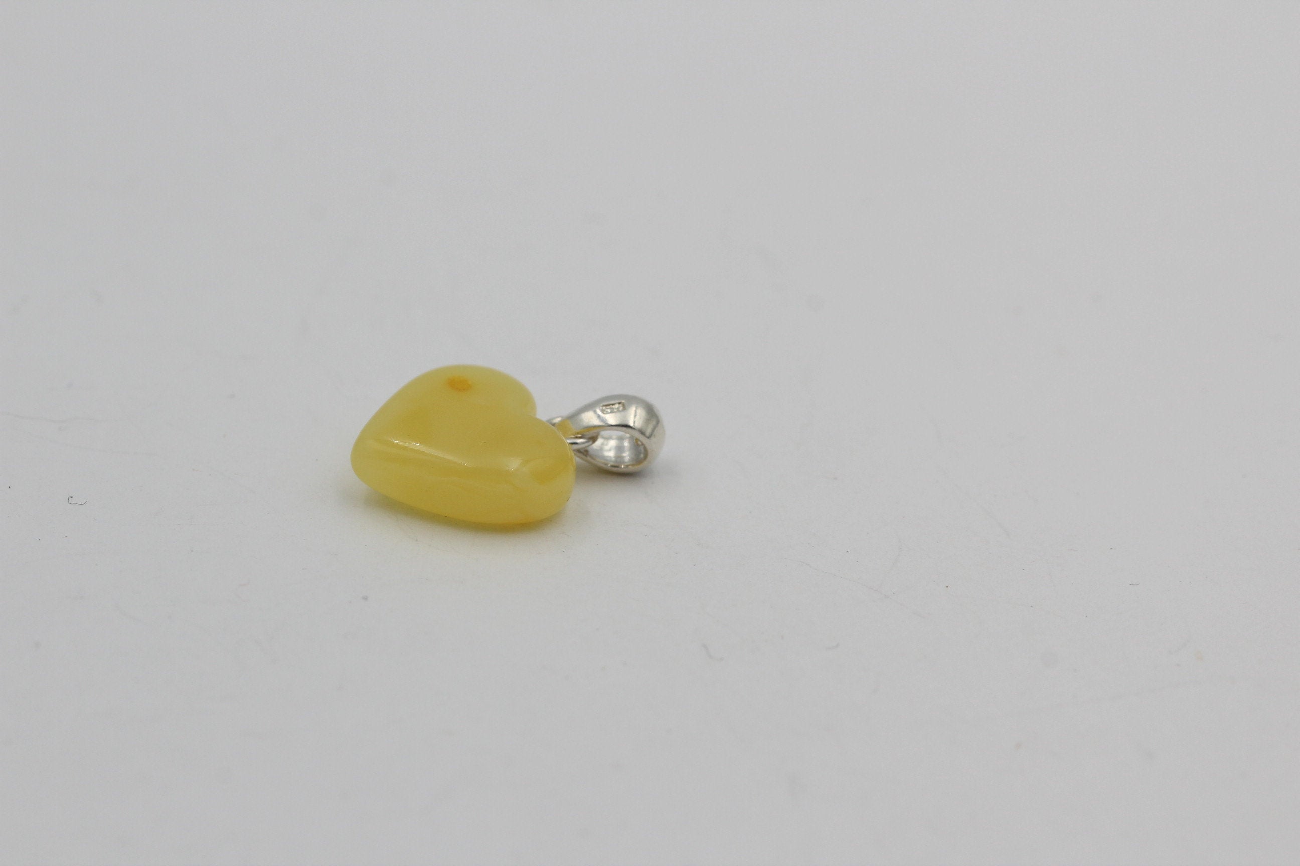 Bernstein Herz 925 Silber Anhänger Collieranhänger Herz aus Bernstein Schmuck