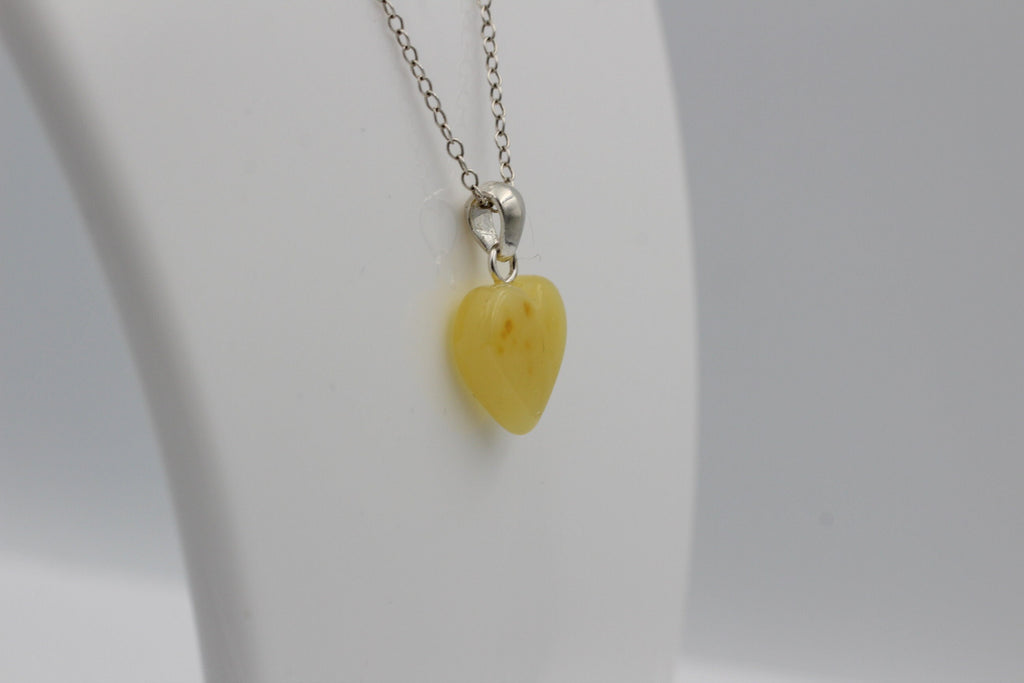 Bernstein Herz 925 Silber Anhänger Collieranhänger Herz aus Bernstein Schmuck