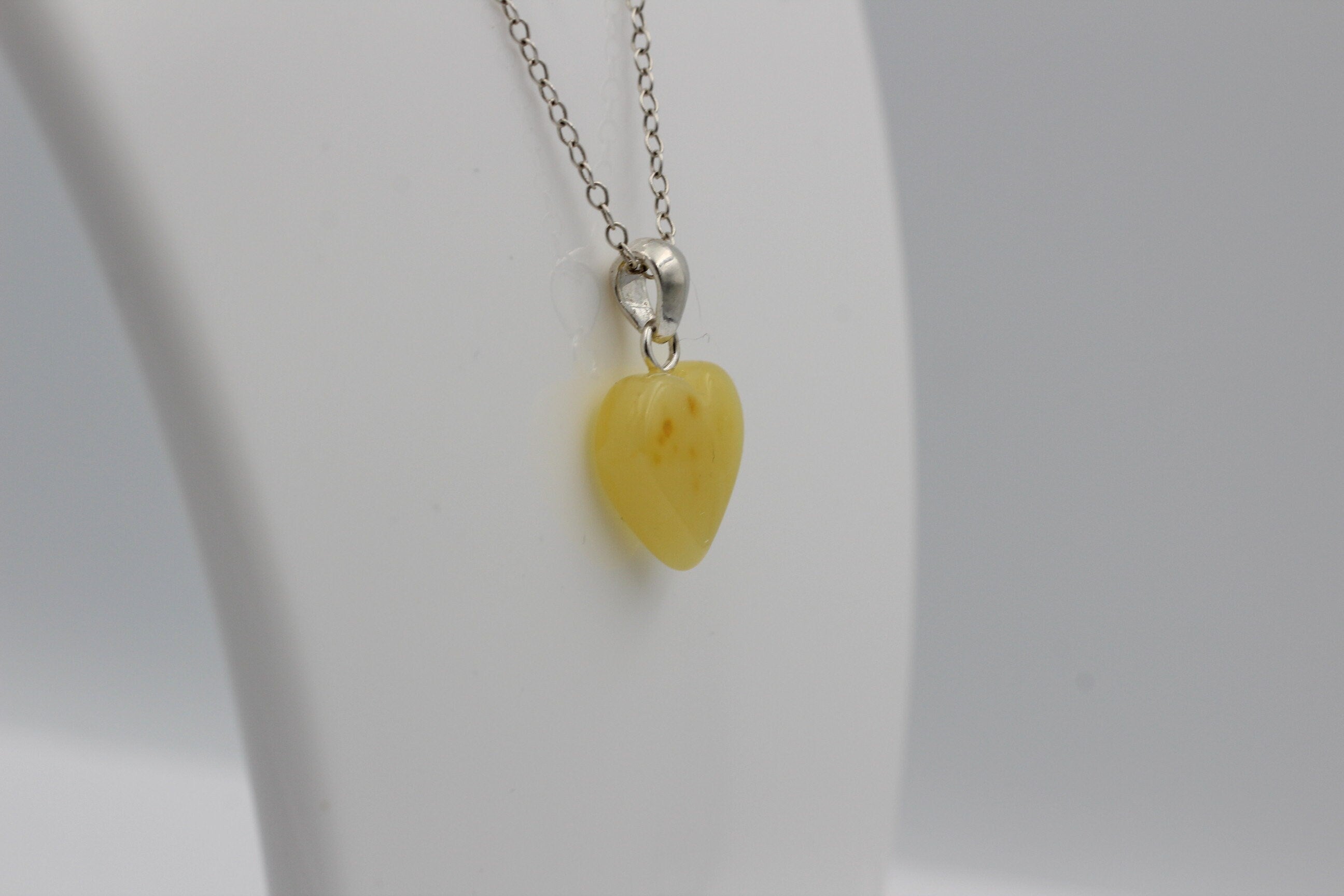 Bernstein Herz 925 Silber Anhänger Collieranhänger Herz aus Bernstein Schmuck