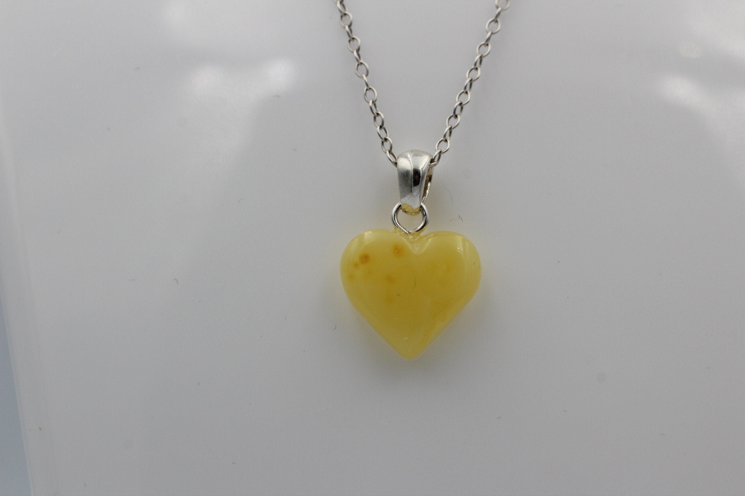 Bernstein Herz 925 Silber Anhänger Collieranhänger Herz aus Bernstein Schmuck