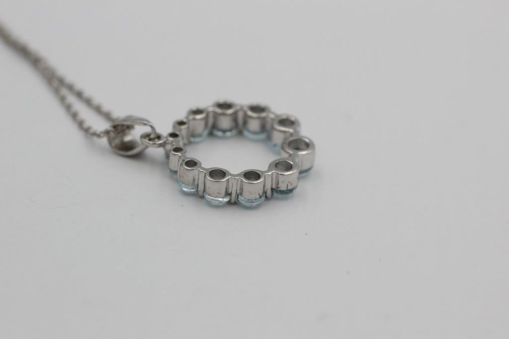 1,48 Carat Blautopas Anhänger 925 Silber himmelblauer Topas sky