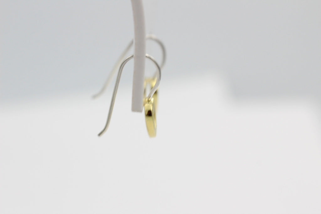 Design Ohrhaken Herz 925 Sterling Silber  18 k vergoldet Sonderposten