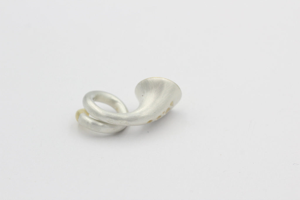 Campur Design 2,87 Carat Lemon Quarz Anhänger 925 Silber teilvergoldet Collier