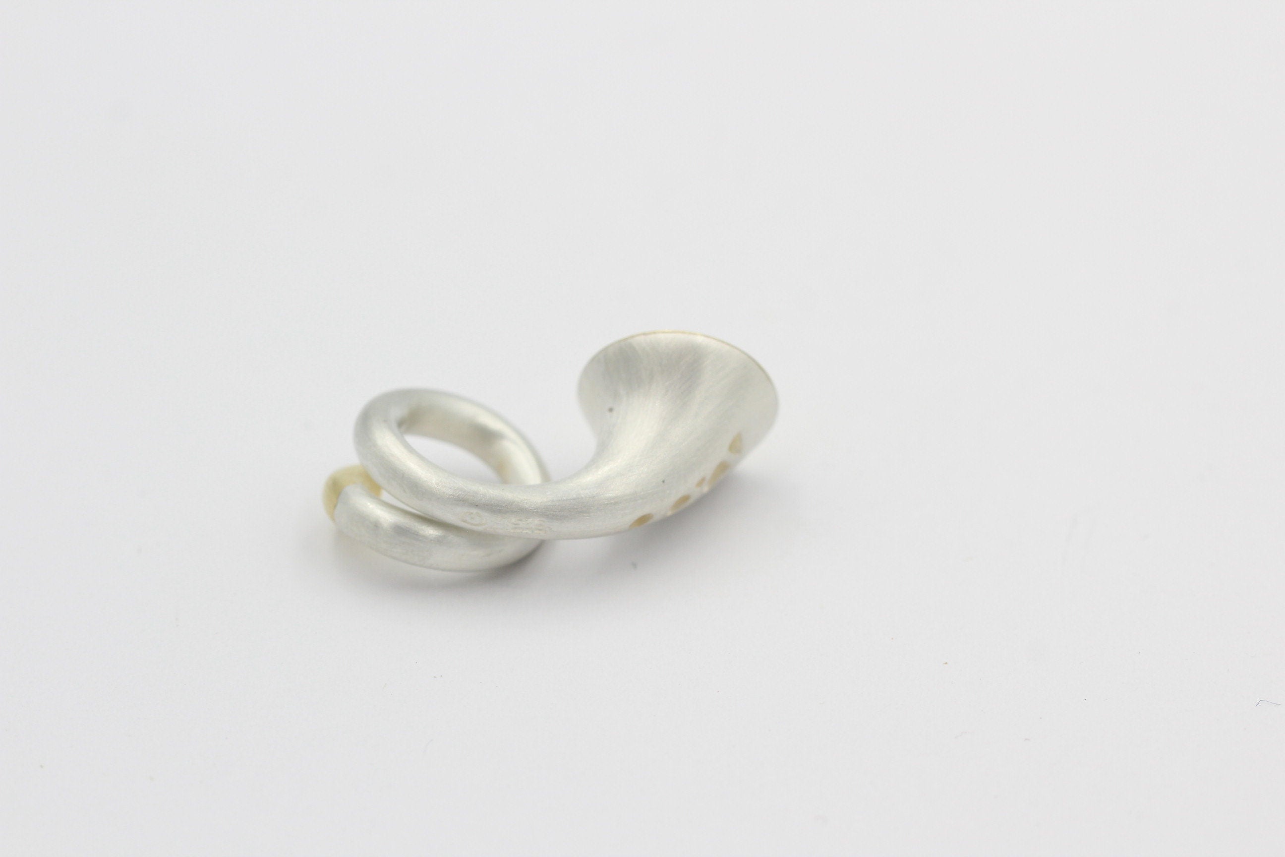 Campur Design 2,87 Carat Lemon Quarz Anhänger 925 Silber teilvergoldet Collier