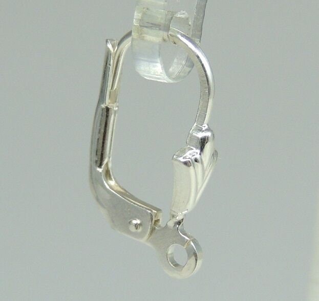 Brisur Lilie Ohr echt 925 Silber Ersatzteil mit Klappschanier TOP