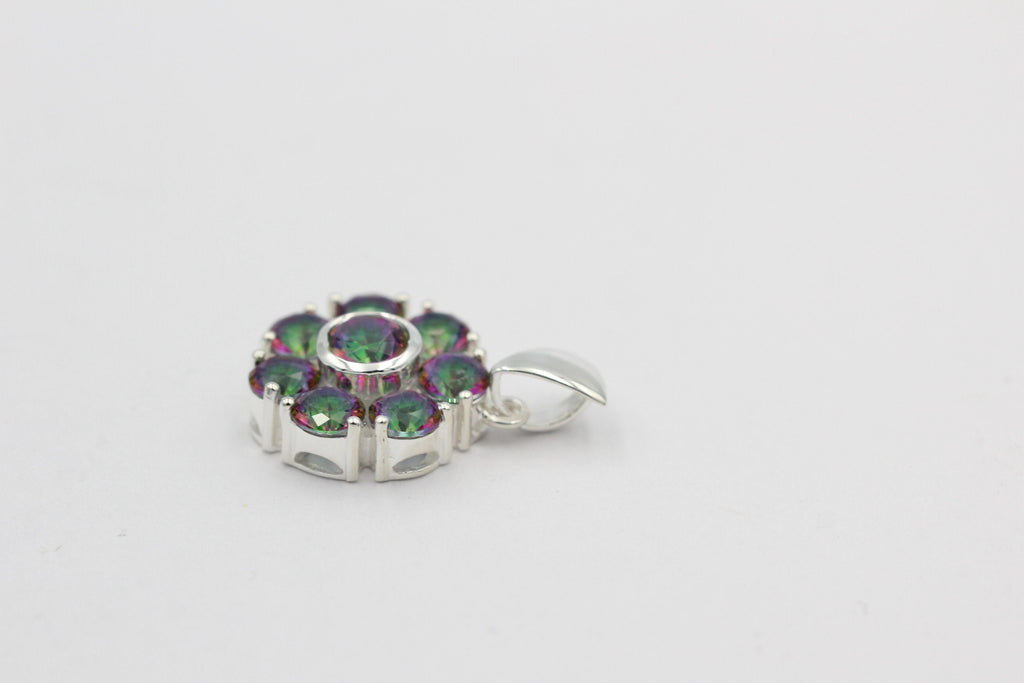Edler 2,53 Carat Mystik Topas Anhänger 925 Silber mystischer Topas Top Edel