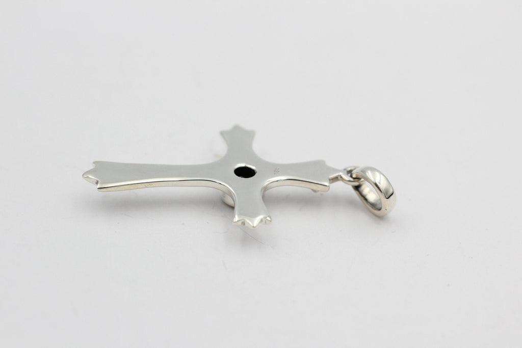 0,36 Carat Citrin Kreuz Anhänger 925 Silber goldgelber Citrin